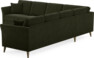 Eden - Hörnsoffa, 3+3-sits - Grön