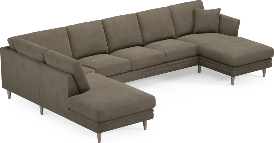 Eden - 3-sits soffa med divan vänster och schäslong höger - Beige