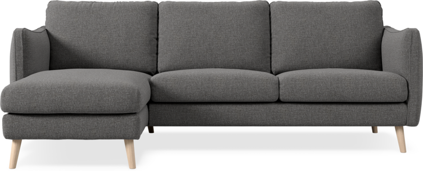 Madison Lux - 2-sits soffa med schäslong vänster - Grå
