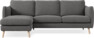 Madison Lux - 2-sits soffa med schäslong vänster - Grå