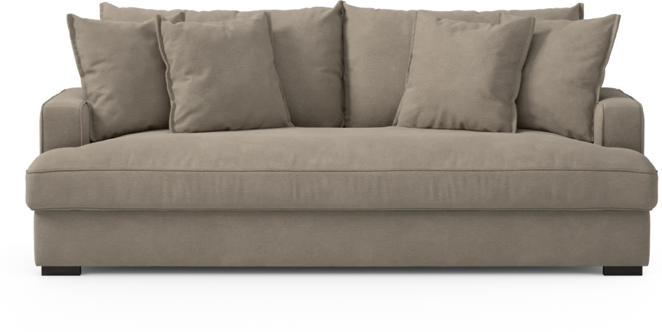 Mila - 3-sits soffa, hel dyna - Beige