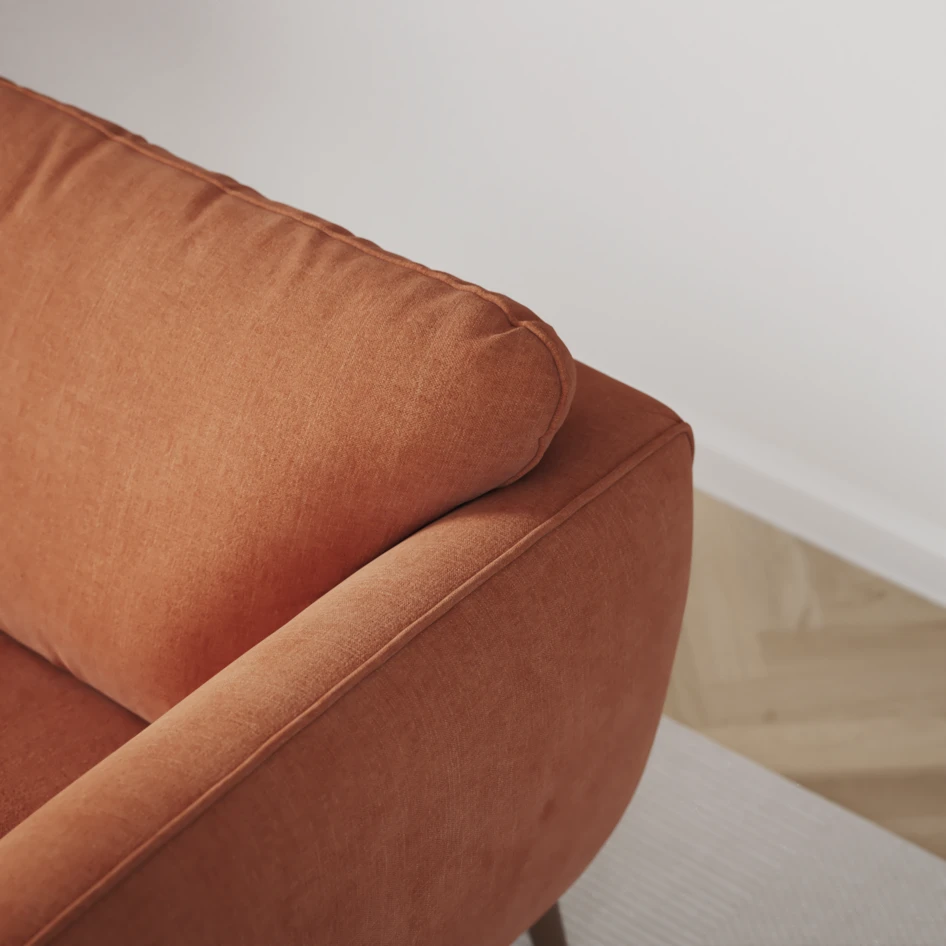 Madison - 2-sits soffa med divan vänster och schäslong höger - Orange