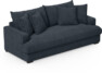 Mila - 3-sits soffa, hel dyna - Blå