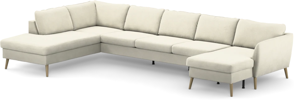 County - 4-sits soffa med divan vänster och schäslong höger - Vit