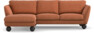 Madison Lux - 2-sits soffa med schäslong vänster - Orange