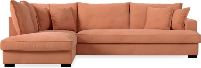 Mila, 3-sits soffa med divan vänster, hel dyna