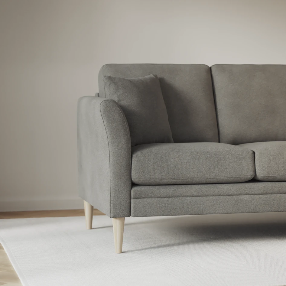 Eden - 3-sits soffa med divan vänster och schäslong höger - Grå