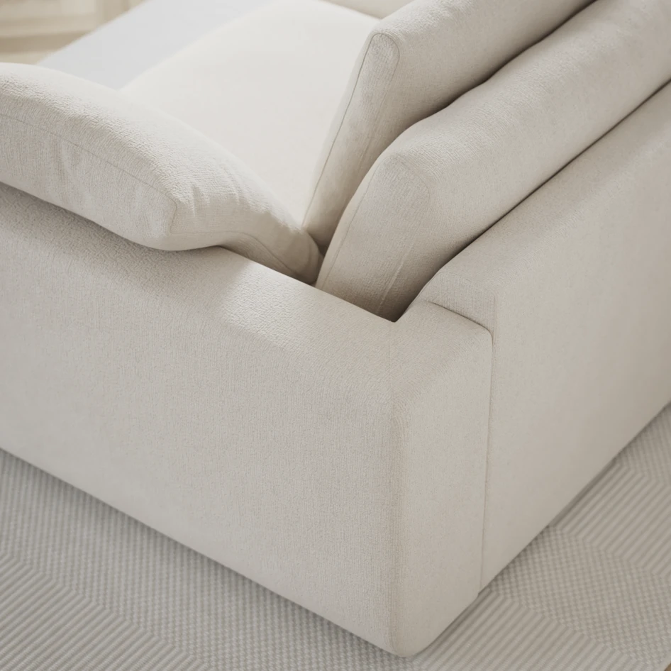 Amie - 3-sits med divan vänster - Vit