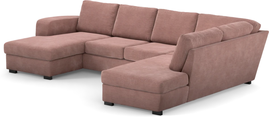 Friday - 3-sits soffa med schäslong vänster och divan höger - Rosa