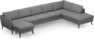 County - 4-sits soffa med schäslong vänster och divan höger - Grå