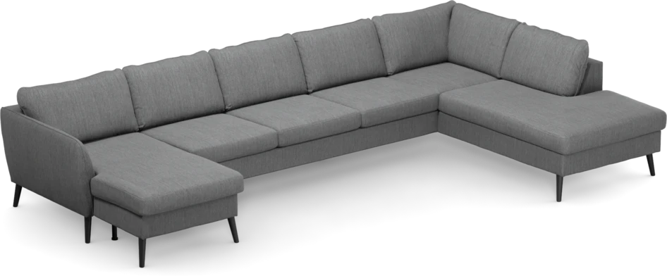 County - 4-sits soffa med schäslong vänster och divan höger - Grå