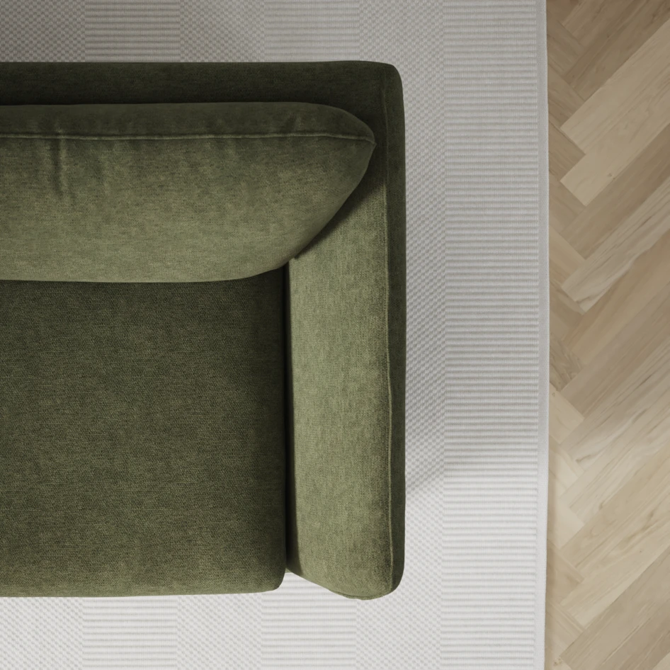 Madison Lux - 2-sits soffa med divan vänster och höger - Grön