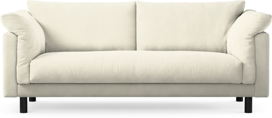 Cherrie - 2,5-sits soffa, hel dyna, fast klädsel - Vit