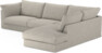 Cherrie Klädsel -  3-sits soffa med divan höger - Grå