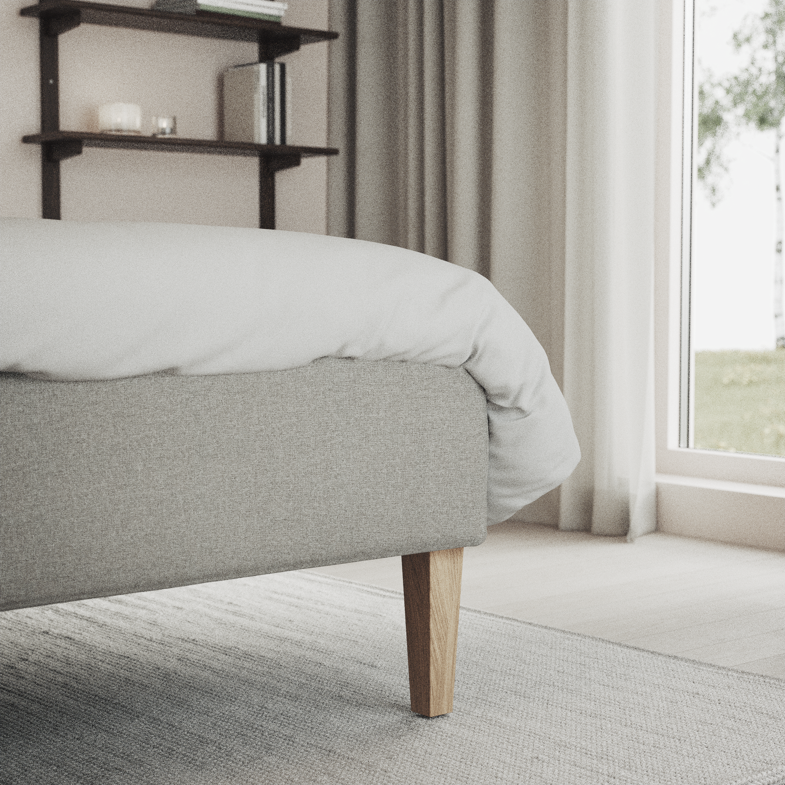 Delux Exclusive - Kontinentalsäng, enkelsäng 140 cm med bäddmadrass och sängben - inspiration