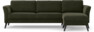Bridge - 3-sits soffa med schäslong höger - Grön