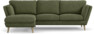 Madison Lux - 2-sits soffa med schäslong vänster - Grön