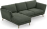 Madison Lux - 2-sits soffa med schäslong vänster - Grön