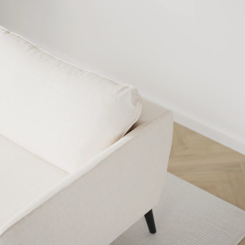 County - 3-sits soffa med divan vänster och schäslong höger - Vit