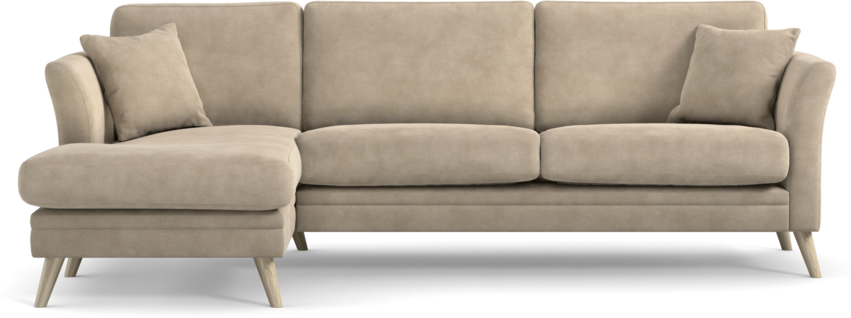 Eden - 2,5-sits soffa med schäslong - Brun