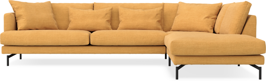 Harper - 3-sits soffa med divan höger - Gul