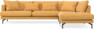 Harper - 3-sits soffa med divan höger - Gul
