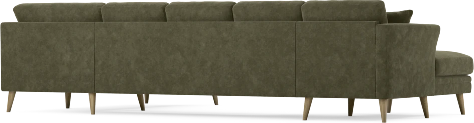 Eden - 3-sits soffa med schäslong vänster och divan höger - Grön