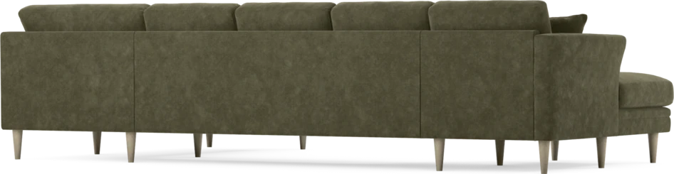 Eden - 3-sits soffa med schäslong vänster och divan höger - Grön