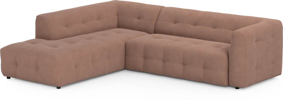 Bella - 3-sits soffa med divan vänster - Rosa