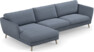 Madison Lux - 3-sits soffa med schäslong vänster - Blå