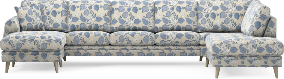 Eden - 3-sits soffa med schäslong vänster och divan höger - Flerfärgad