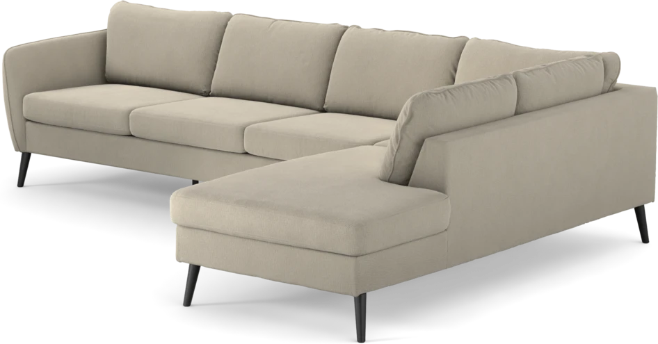 County - 3-sits soffa med divan höger - Grå