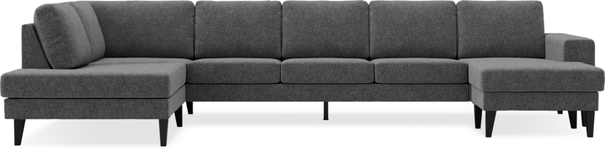 Sierra - 4-sits soffa med divan vänster och schäslong höger - Grå