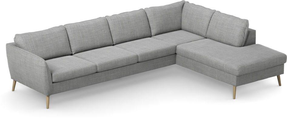 County - 3-sits soffa med divan höger - Grå