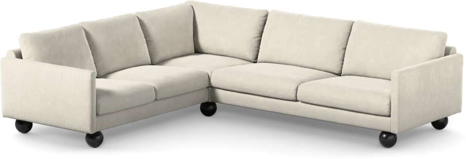 Madison Lux - Hörnsoffa 2+3-sits, hörn 1 - Vit