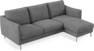 Madison Lux - 2-sits soffa med schäslong höger - Vit