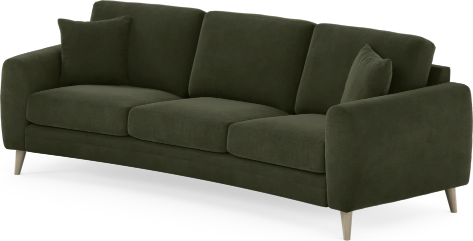 Eden - 3-sits soffa svängd - Grön