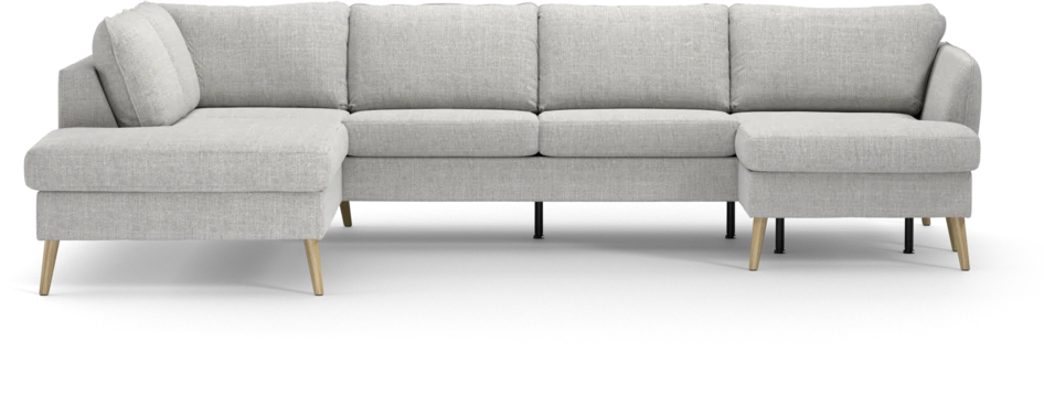 County - 3-sits soffa med divan vänster och schäslong höger - Grå