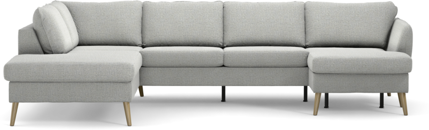 County - 3-sits soffa med divan vänster och schäslong höger - Grå