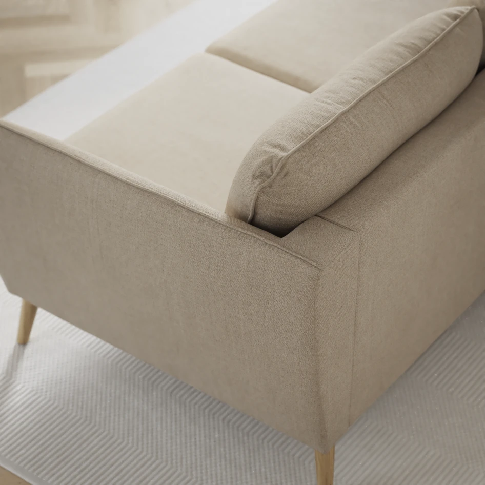 County - 3-sits soffa med divan vänster - Beige