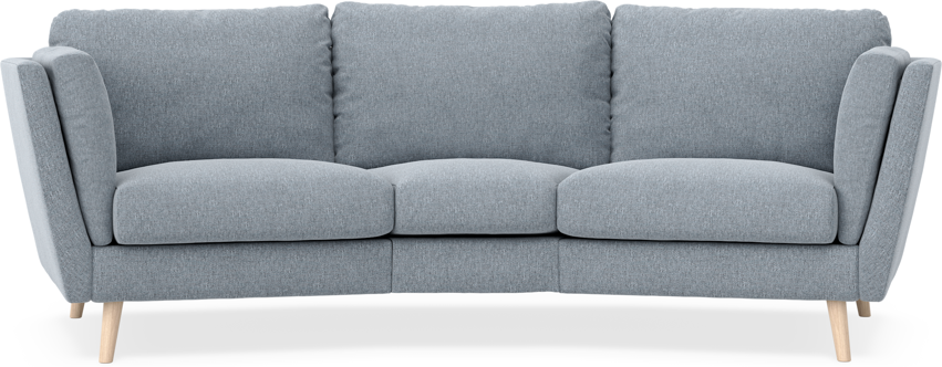 Madison - 3-sits soffa svängd, 70 cm - Blå