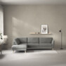 Bridge - 3-sits soffa med divan vänster - Grå