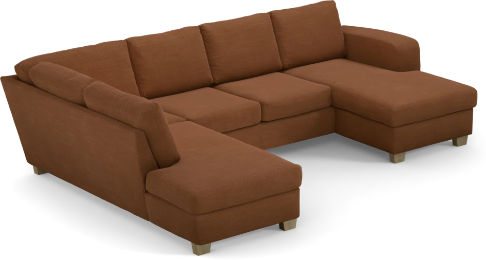 Friday - 3-sits soffa med divan vänster och schäslong höger - Orange