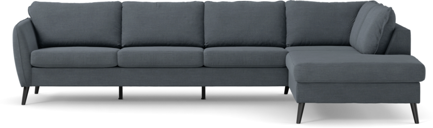 County - 3-sits soffa med divan höger - Blå