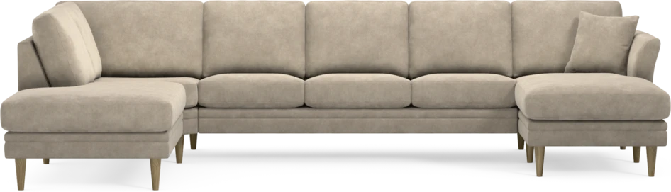 Eden - 3-sits soffa med divan vänster och schäslong höger - Beige