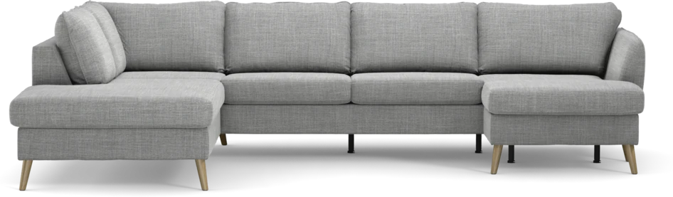 County - 3-sits soffa med divan vänster och schäslong höger - Grå