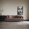 Harper - 3-sits soffa, hel dyna - Rosa