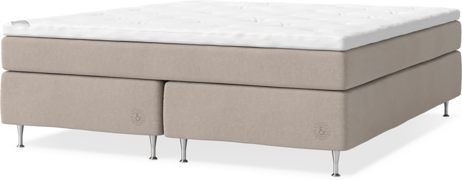 Cape Farewell - Kontinentalsäng, dubbelsäng med bäddmadrass och sängben - Beige