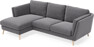 Madison Lux - 2-sits soffa med schäslong vänster - Grå
