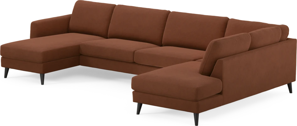 Bridge - 3-sits soffa med schäslong vänster och divan höger - Orange